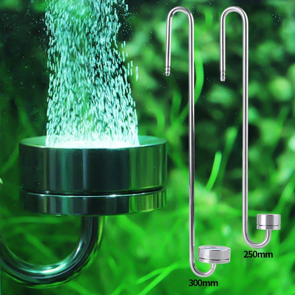 FOSA Carbon Dioxide Diffuser, 2 Types Stainless Steel Atomizer for Aquarium Plants Care U-shape (250mm) - Image 3