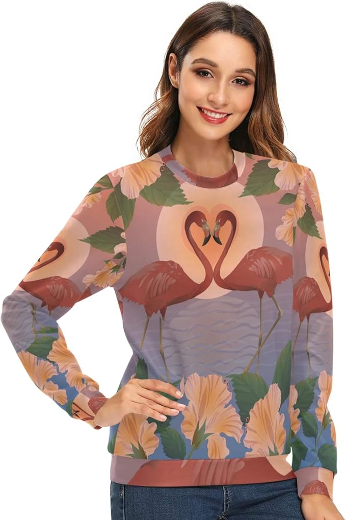 LUPINZ Flamingos und der Mond Nachtwäsche Damen Pyjamahose ...