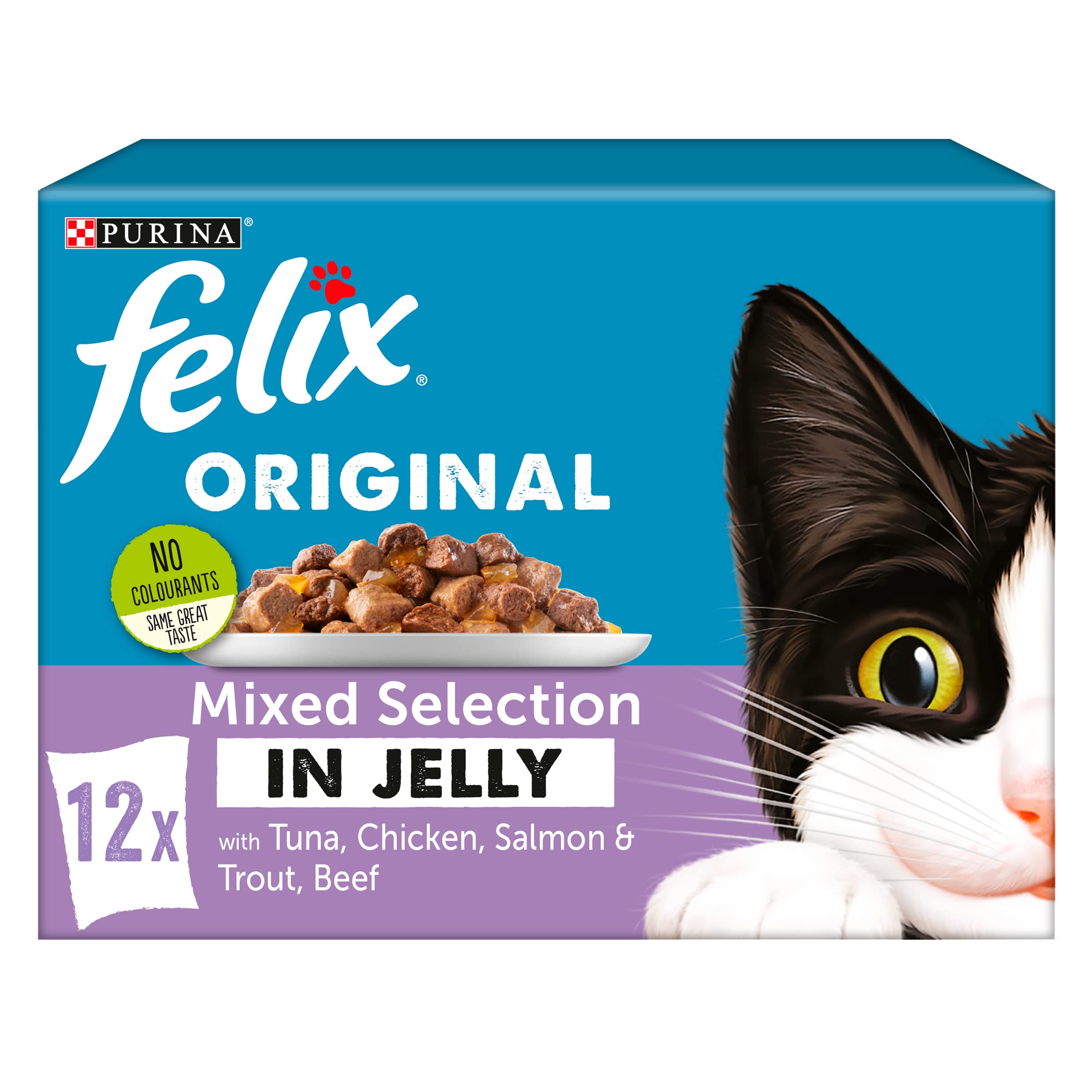 Felix Mixed Selection in Jelly Cat Food 12x100g, Pack of 4