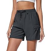 MAGCOMSEN Women's 5" Hiking Cargo Shorts UPF 50+ Lightweight Quick Dry Summer Golf Athletic Casual Shorts 4 Pockets