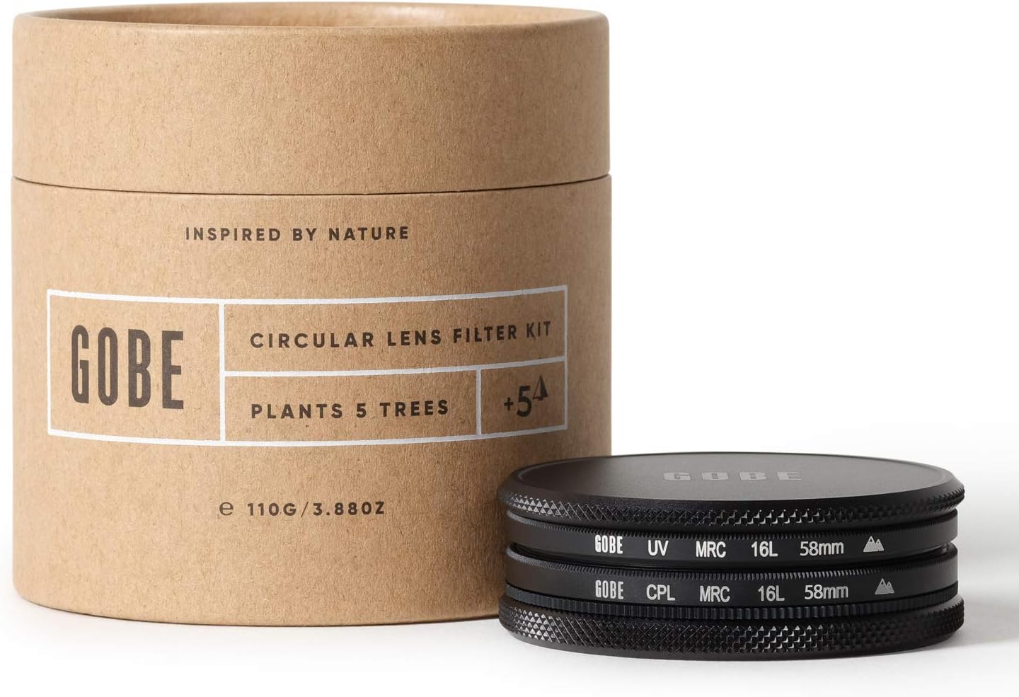 Lens Filter Kit Gobe 55mm UV 2Peak Circular Polarizing CPL Filters