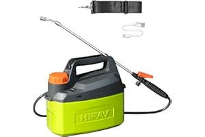 HIFAY ES4 Electric Sprayer 1 Gallon Built-in 4000mAh Rechargeable Battery, Copper-Nickel Spray Nozzle Makes The Spray More Delicate, The Telescopic Spray Rod Can Reach Further