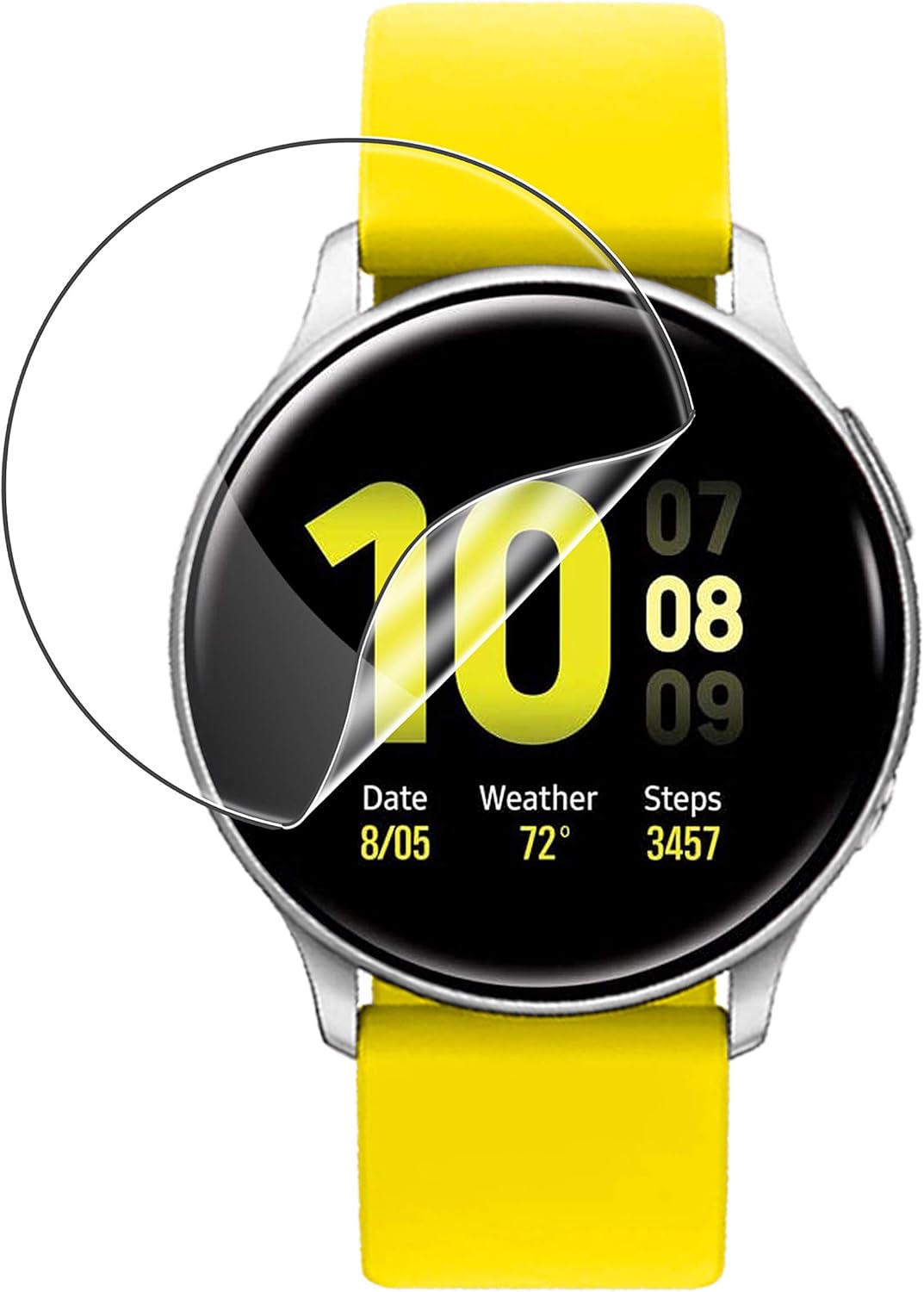6 Pack Uniqueme Screen Protector For Samsung Galaxy Watch Active 2 44 Mm Self Healing Anti Bubble Tpu Hd Clear Film Amazon Ca Watches