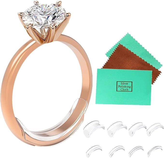 (Insert,8pcs8 Sizes) Ring Size Adjuster for Loose Rings for Any