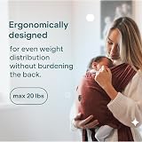 Koala Babycare Baby Sling Easy to Wear Ergonomic Support Bordeaux up to 9 kg view 7