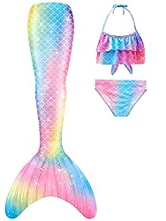Superband Girls Mermaid Bathing Suit 3PCS