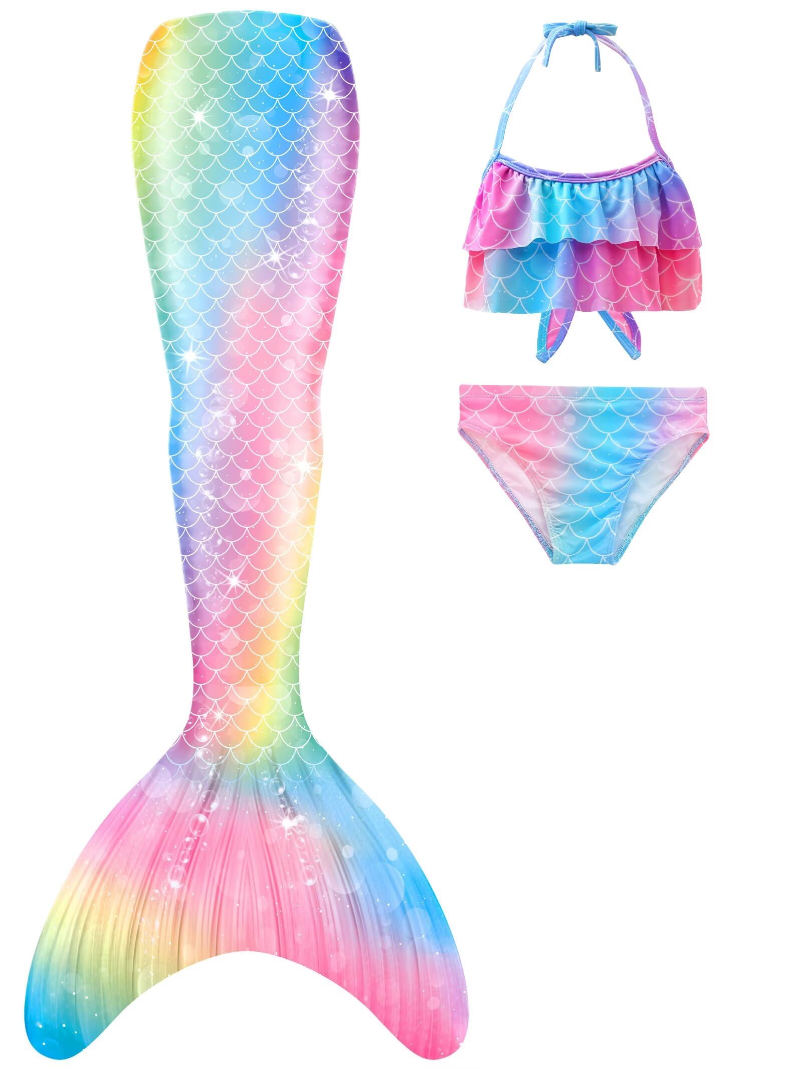 Superband Girls Mermaid Bathing Suit 3PCS