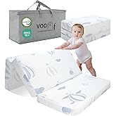 voomf Trifold Pack and Play Mattress - 38"x26" Pack N Play Mattresses Pad with Breathable Removable Cover - High Density Foam Foldable Portable Baby Crib Mattress 2Inch