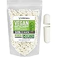 XPRS Nutra Size 1 Empty Capsules - 500 Count Empty Vegan Capsules - Vegetarian Empty Pill Capsules- DIY Vegetable Capsule Filling- Veggie Pill Capsules Empty Caps (White)