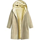 Biacolum Womens Hooded Jacket Fashion Casual Floral Print Warm Fleece Winter Hoodies Full Zipper Outwear with Pockets