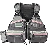 BASSDASH Fly Fishing Vest Adjustable Size with Detachable Water Bottle Holder for Men and Women FV07