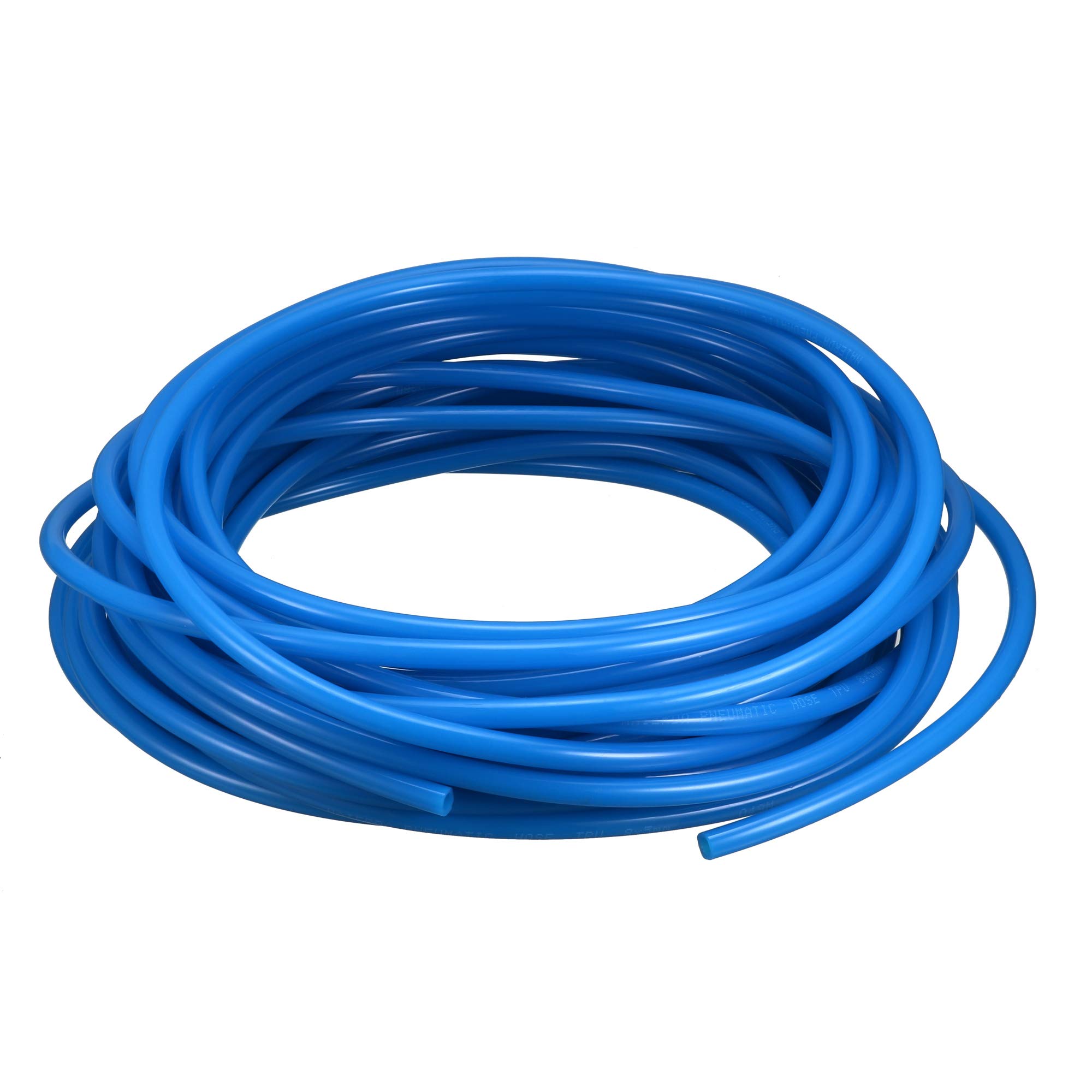 sourcingmap Pneumatic Air Tubing, 8mm OD x 5mm ID 16m(52.5ft) PU Polyurethane Air Compressor Tubing Hose Pipe Blue