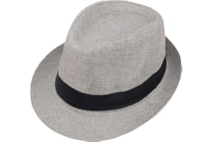 Giroir Fedora Hats for Men Women Short Brim Unisex Summer Beach Style 1920s Party Accessories