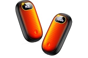 U UZOPI Electric Hand Warmers Rechargeable with Power Bank, LED Display, 17Hrs Warmth, Dual-Side 4 Levels Fast Heating Portable Pocket Heater for Hunting, Camping, Golf, Outdoor, Gifts for Women/Men
