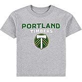 Outerstuff Portland Timbers Toddler Size 2T-4T Wordmark Team Logo T-Shirt, Heather Grey