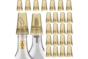 25 Pieces Universal Pour Spout Covers, Translucent Plastic Caps to Seal and Protect Liquor Bottle Spouts - for Home, Bar, and
