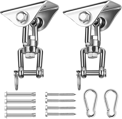2 perchas Ganchos de Techo Tarea Pesada resistentes con anillos