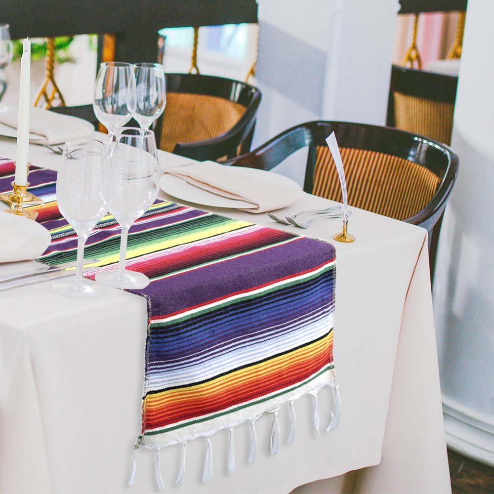 Marry Acting 14 X 84 Inches Mexican Striped Table Runner