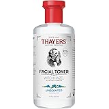 THAYERS Alcohol-Free, Hydrating, Unscented Witch Hazel Facial Toner with Aloe Vera Formula, Vegan, Dermatologist Tested and R