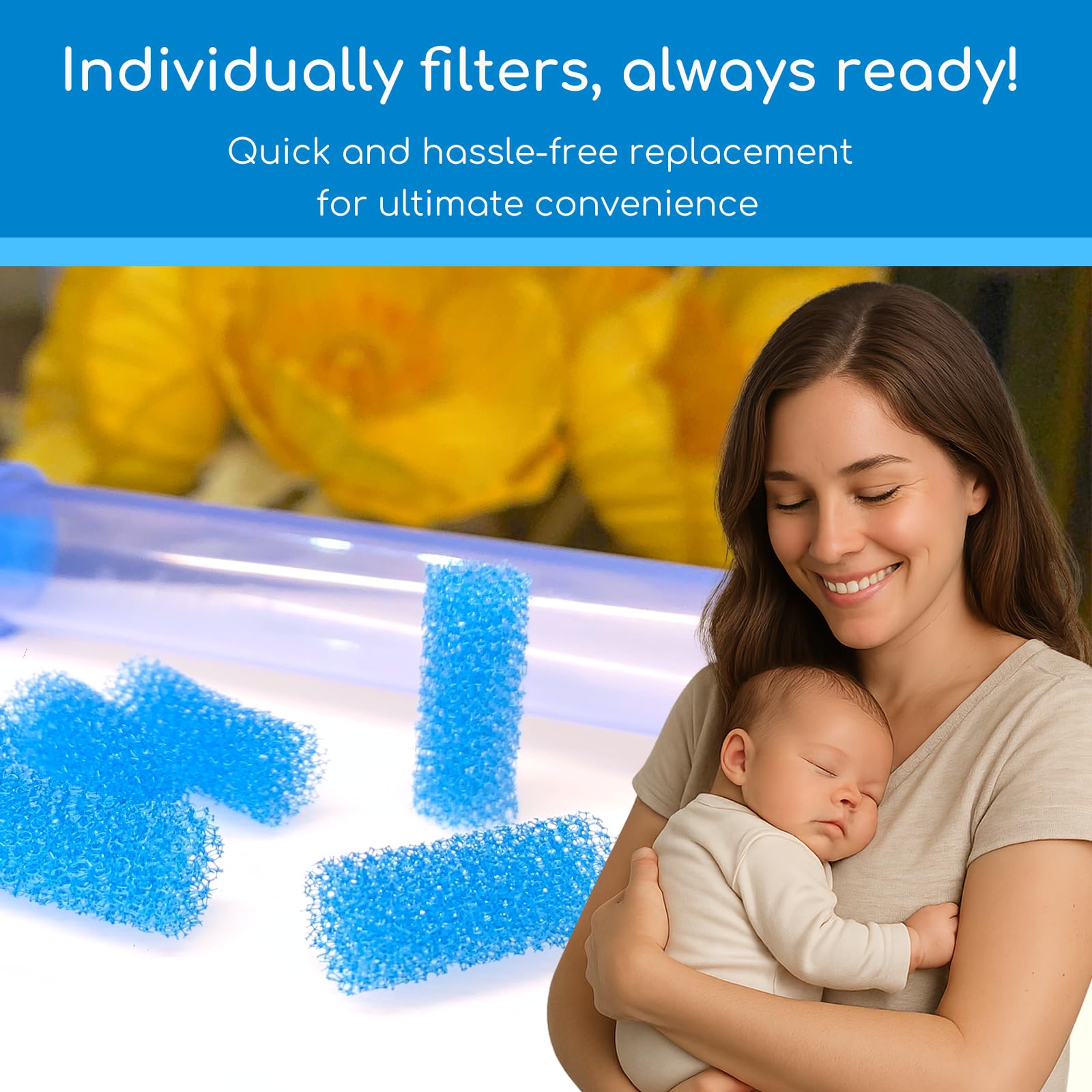 120-Pack of Premium Baby Nasal Aspirator Hygiene Filters, Replacement for NoseFrida Nasal Aspirator Filter, BPA, Phthalate & Latex Free