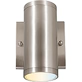 Sunlite 6-Inch LED Outdoor Tubular Wall Sconce Light Fixture, 12W, 1000 Lmns, Color Selectable 30K/40K/50K, Dimmable, ETL Lis