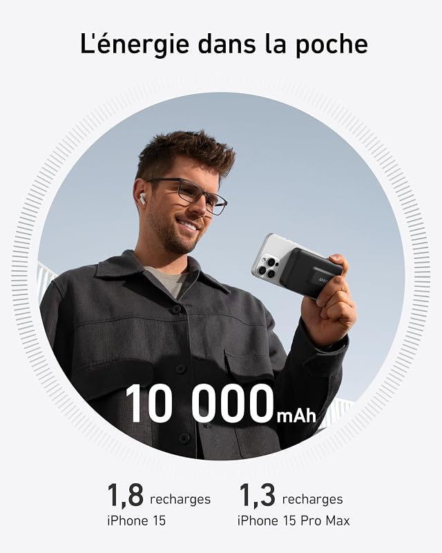 MagGo Qi2 Batterie Externe Magnétique 10000 mAh 15W