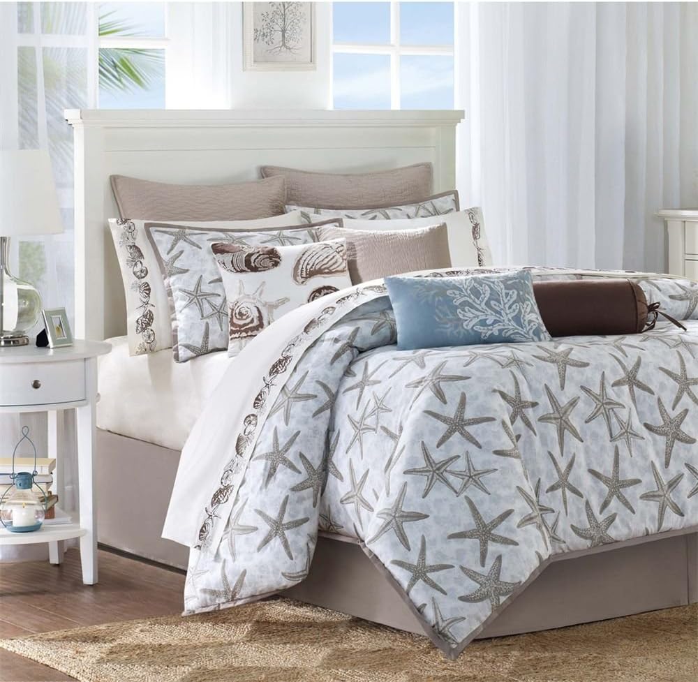 Harbor House Island Grove - Juego de Colcha (4 Piezas), Color Azul