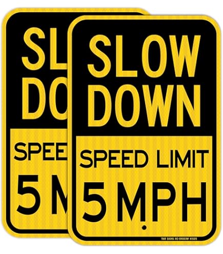 SmartSign 18 x 12 Inch Speed Limit 20 MPH Sign, 120 Mil