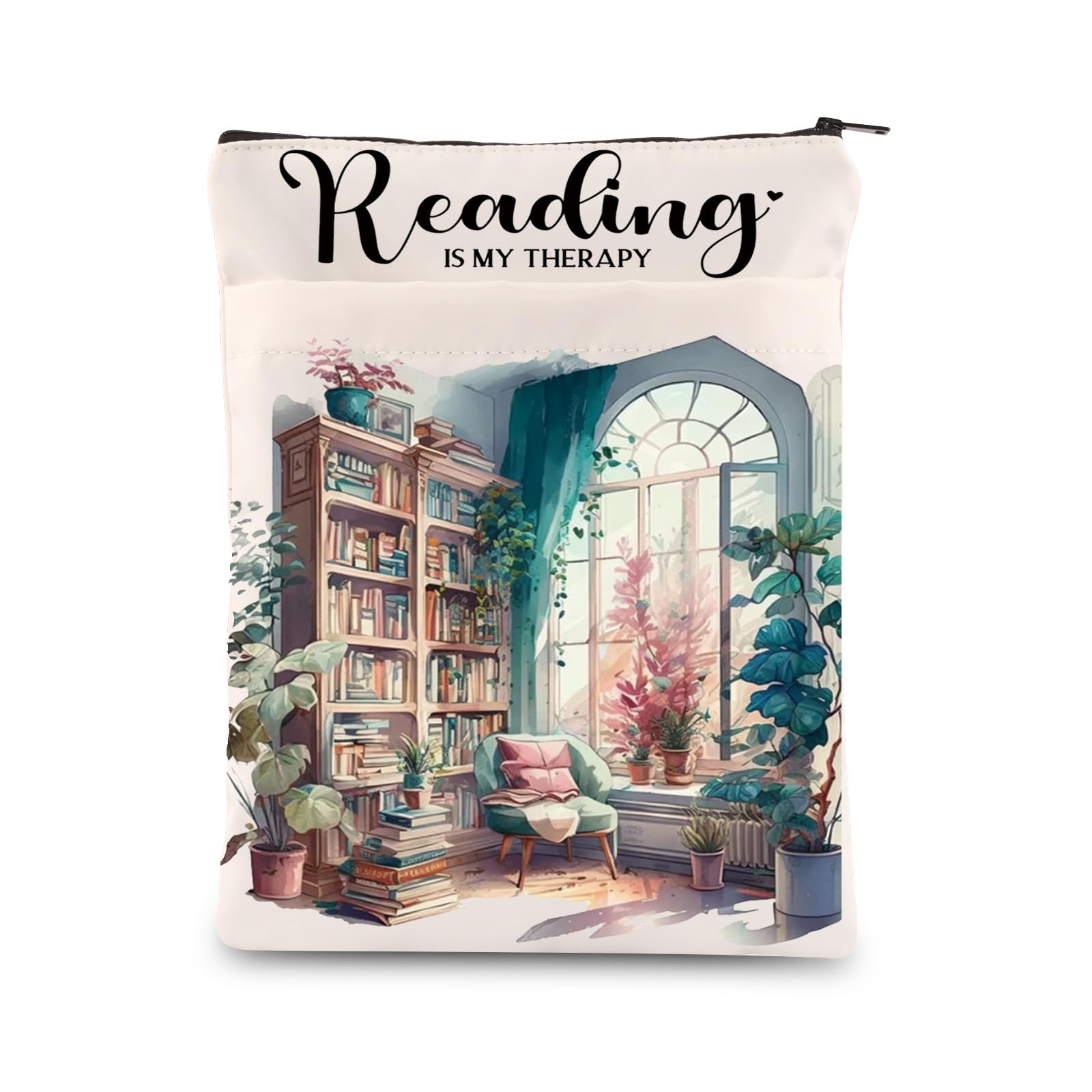 KEYCHIN Reading Is My Therapy Book Sleeve Nerd Bookish Gifts