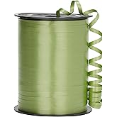 OMISELIO Green Curling Ribbon - 500 Yard Sage Green, Ideal for Gift Wrapping, Balloons, and Special Occasions like Christmas, St. Patrick's Day, Graduation