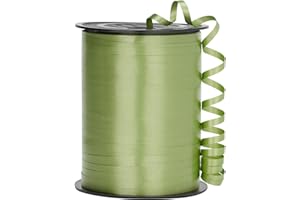 OMISELIO Green Curling Ribbon - 500 Yard Sage Green, Ideal for Gift Wrapping, Balloons, and Special Occasions like Christmas,