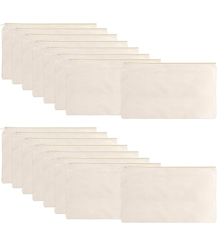 6 Stück Leere Segeltuchtaschen Zum Bedrucken – Sublimations-Taschen Mit PU-Leder, Ca. 24x14,5 Cm