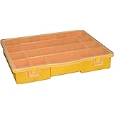 Stack-On SB-18 17 Compartment Parts Storage Organizer Box with Removable Dividers, Yellow