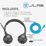 JLab Go Work 2nd Gen Wireless Headset with Mic – USB-C Dongle, Bluetooth 5.3 view 8