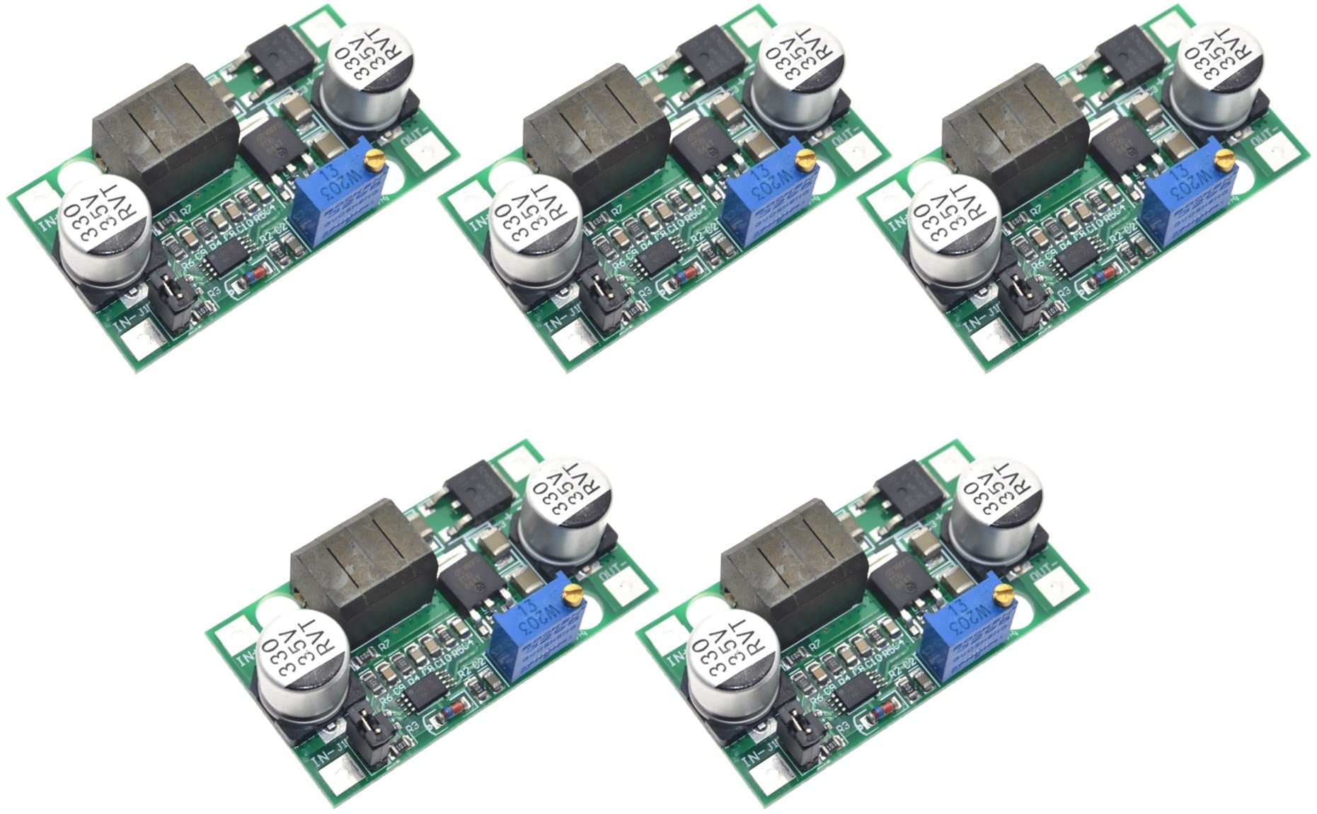 TECNOIOT 5pcs 3A 30W DC-DC Boost Buck Adjustable Step Up Down Current Converter Beyond LM2577