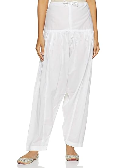 Women's cotton salwar Bottom (NOOSWCSWHWHITE_ White_ Medium)