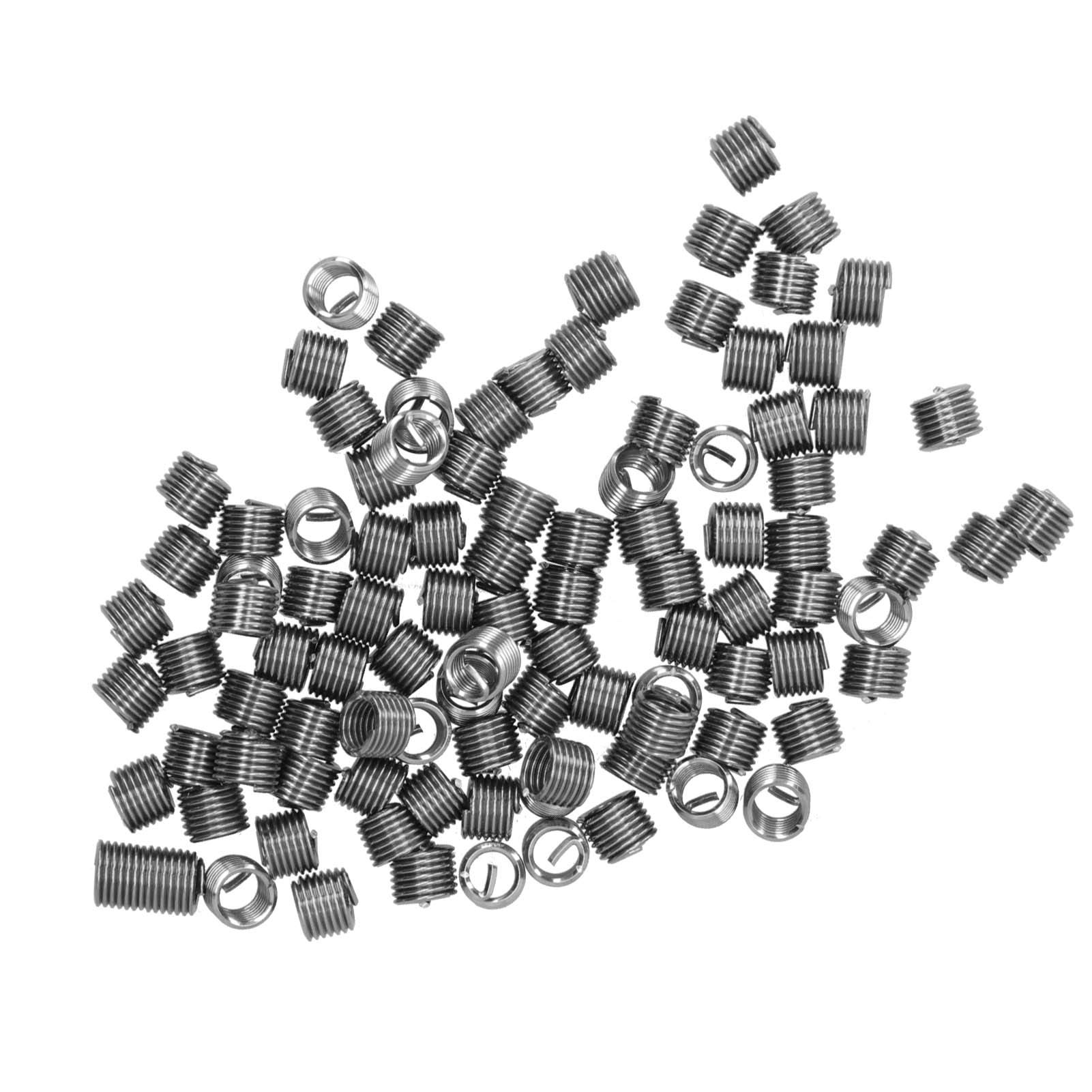 Dioche Thread Repair Kit, 100Pcs Thread Inserts Male Female Reducing Nut Repair Tool Stainless Steel Fastener M6x1MM