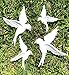 Set of 4 Assorted Sullivans White Resin Birds Wall Art Sculptures