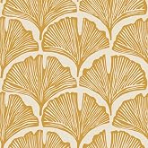Tempaper "Block Print Leaves" Peel & Stick Wallpaper - Removable, 20.5" X 16.5 Ft Roll, Terracotta Leaves On Beige