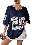 SOLY HUX Jersey Shirts for Women Y2k Graphic Number