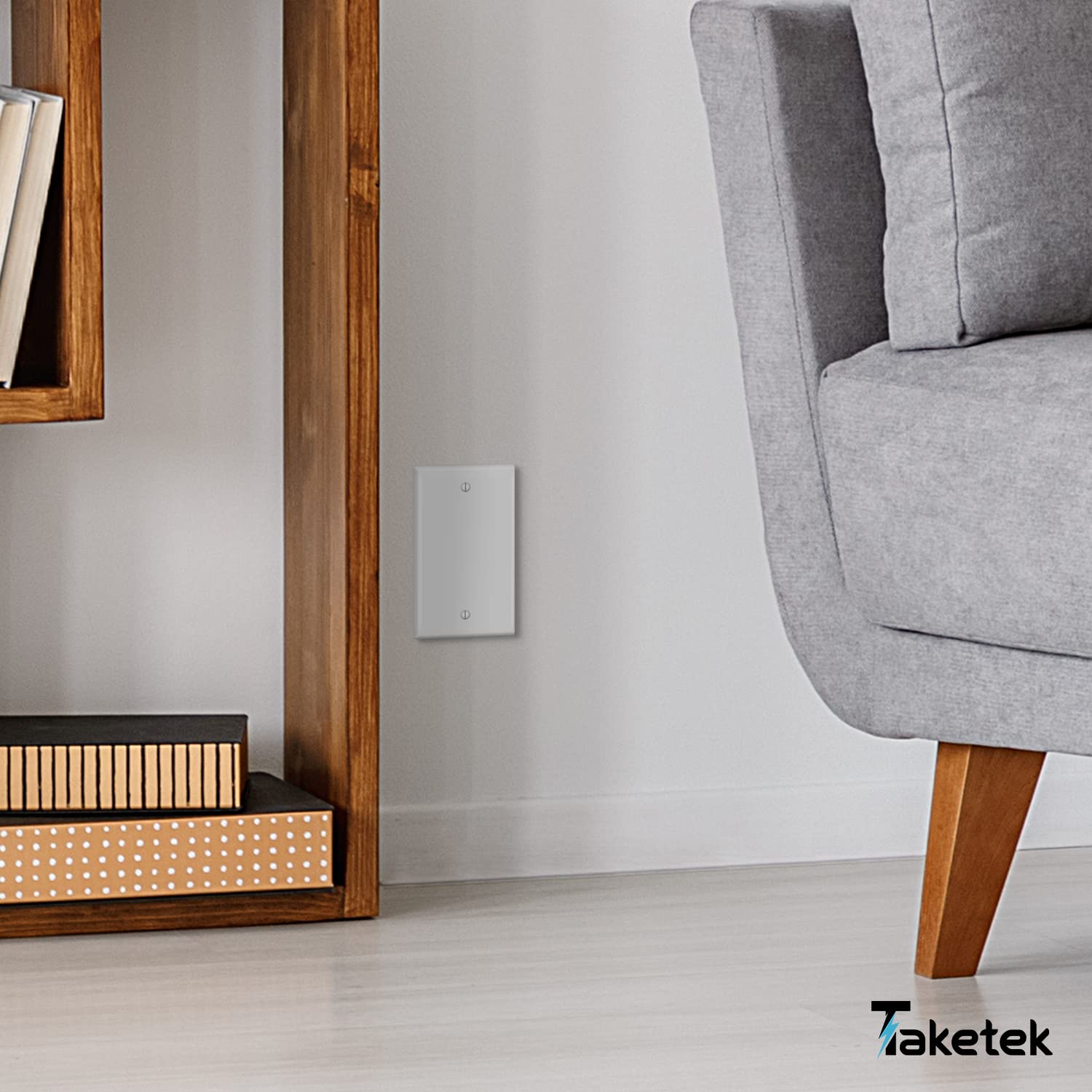 TAKETEK Blank Wall Plates, No Device Blank Outlet