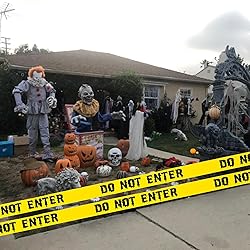 1.9inch x 82Feet Halloween Decorations Caution Tape