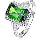 Psiroy 925 Sterling Silver Created Amethyst Filled Filigree Art Deco Statement Ring