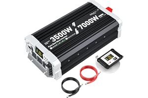 CELYYPU 3500 watt Pure sine Wave Inverter, 48V DC to 110V AC Power Inverter, with 3 AC Output sockets, USB Port, Type-C Port, Remote Control with LCD Screen, Used for Solar Emergency Power Supply in RV Homes