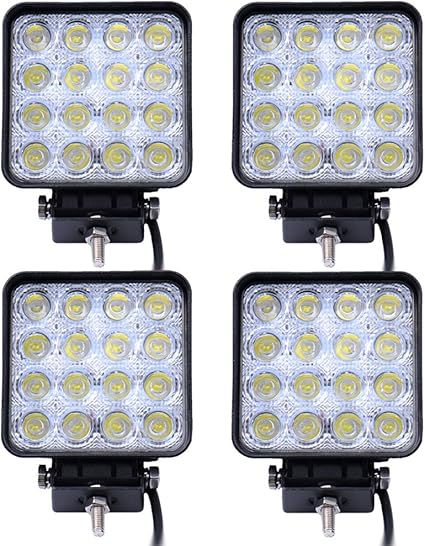 Leetop 4X 48 vatios 16 1616 Offroad LED de luz de la lámpara de ...