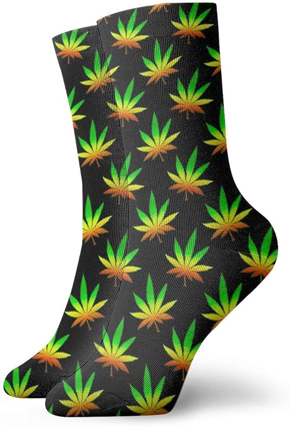 Lsjuee Marijuana Weed Men&Women Athletic Compression Socks High Ankle