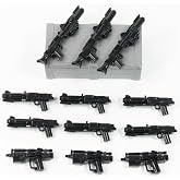 BrickTactical Clone Trooper Blaster Pack DC-15 Rifles, Seperatist Droid Blasters, DC17 Pistols, Weapon Crate Weapons Compatible with Minifigs
