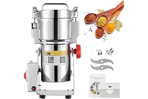 CGOLDENWALL 300g High-Speed Electric Grain Grinder Mill Stainless Steel for Commercial Spice Grinder Pulverizer for Dried Cer
