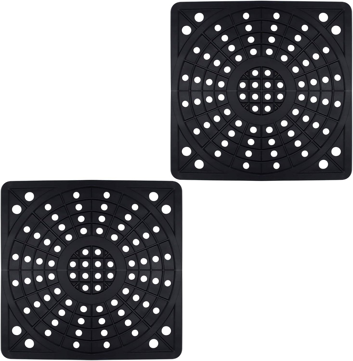 Yiter Kitchen Sink Mats, 2Pcs Black Sink Protector Mat for Stainless Steel Sink or Porcelain