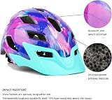 EXCLUSKY Kids Bike Helmet Purple 50-57cm CE Spinning Ventilation 5-13 view 3